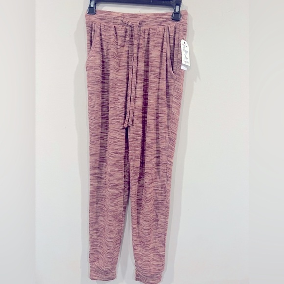 New HIPPIE ROSE Juniors' Hacci Knit Jogger Pants sweater berry spacedye S - Picture 5 of 5